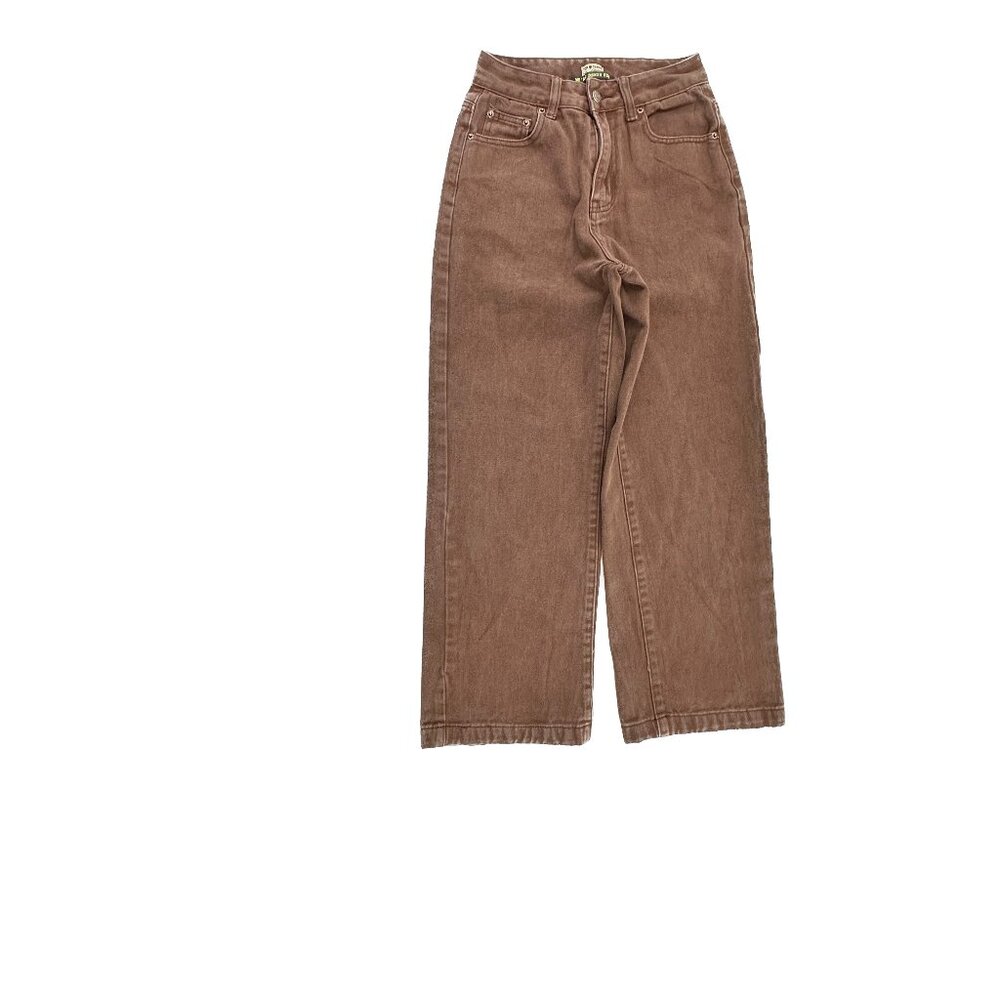 Top Trends Baggy Crop Women's size 25 Brown Denim Jeans